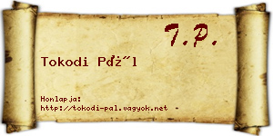 Tokodi Pál névjegykártya